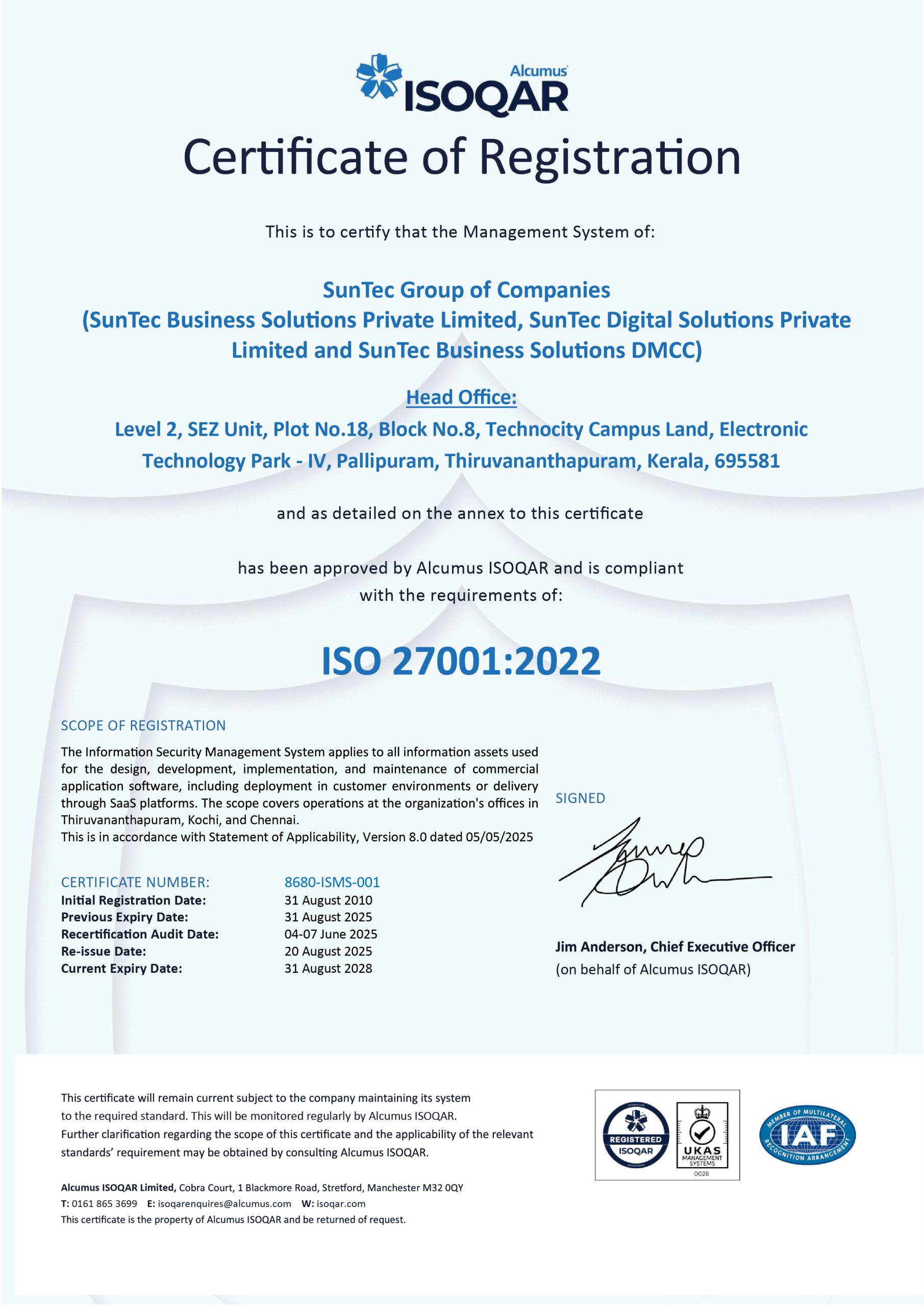 ISO 27001 2022 certificate02 scaled